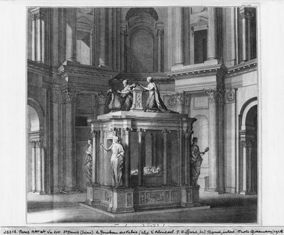 Grab von Heinrich II. und Katharina de Medici im Valois-Mausoleum, Illustration aus 